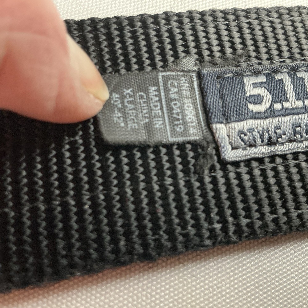 5.11 511 Tactical 1.5" Trainer Belt Black Metal Buckle Mens XL 40-42" Nylon - Picture 4 of 11